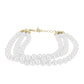 Goldplattiertes Silberarmband mit weißer Süßwasserperle