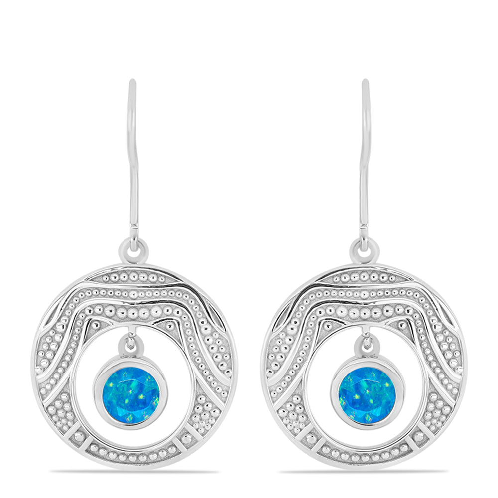 Silberohrringe mit äthiopischem Paraiba-Blauopal
