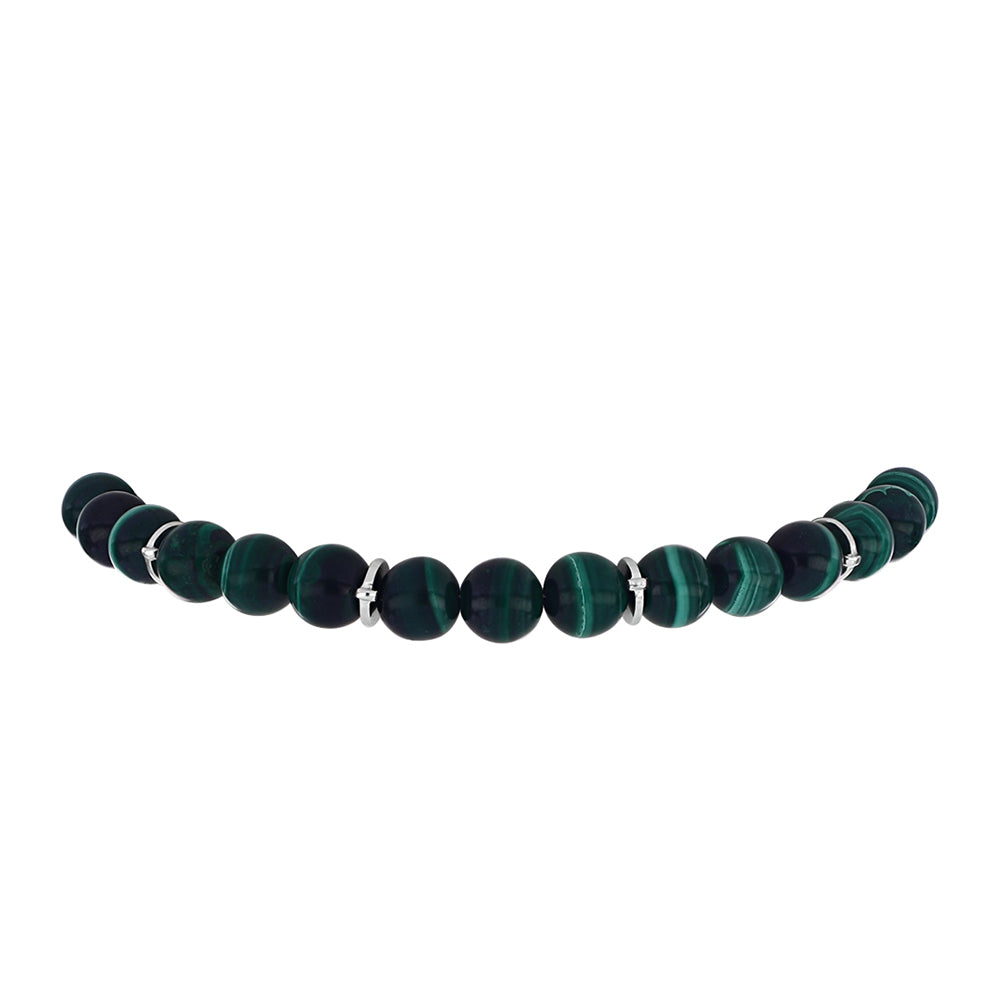 Silberarmband mit Malachit