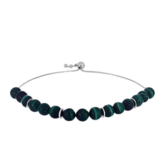 Silberarmband mit Malachit