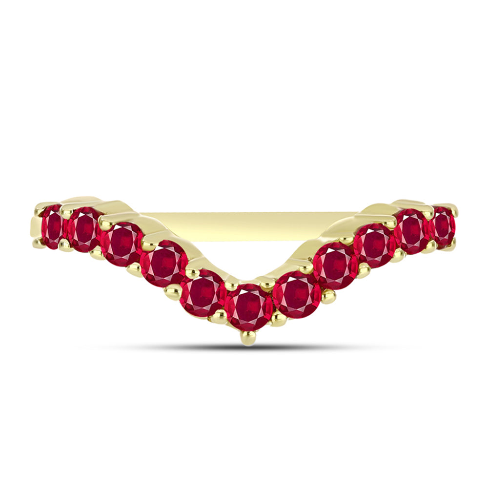 Goldplattierter Silberring mit Rubin aus Madagaskar 1 