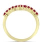 Goldplattierter Silberring mit Rubin aus Madagaskar