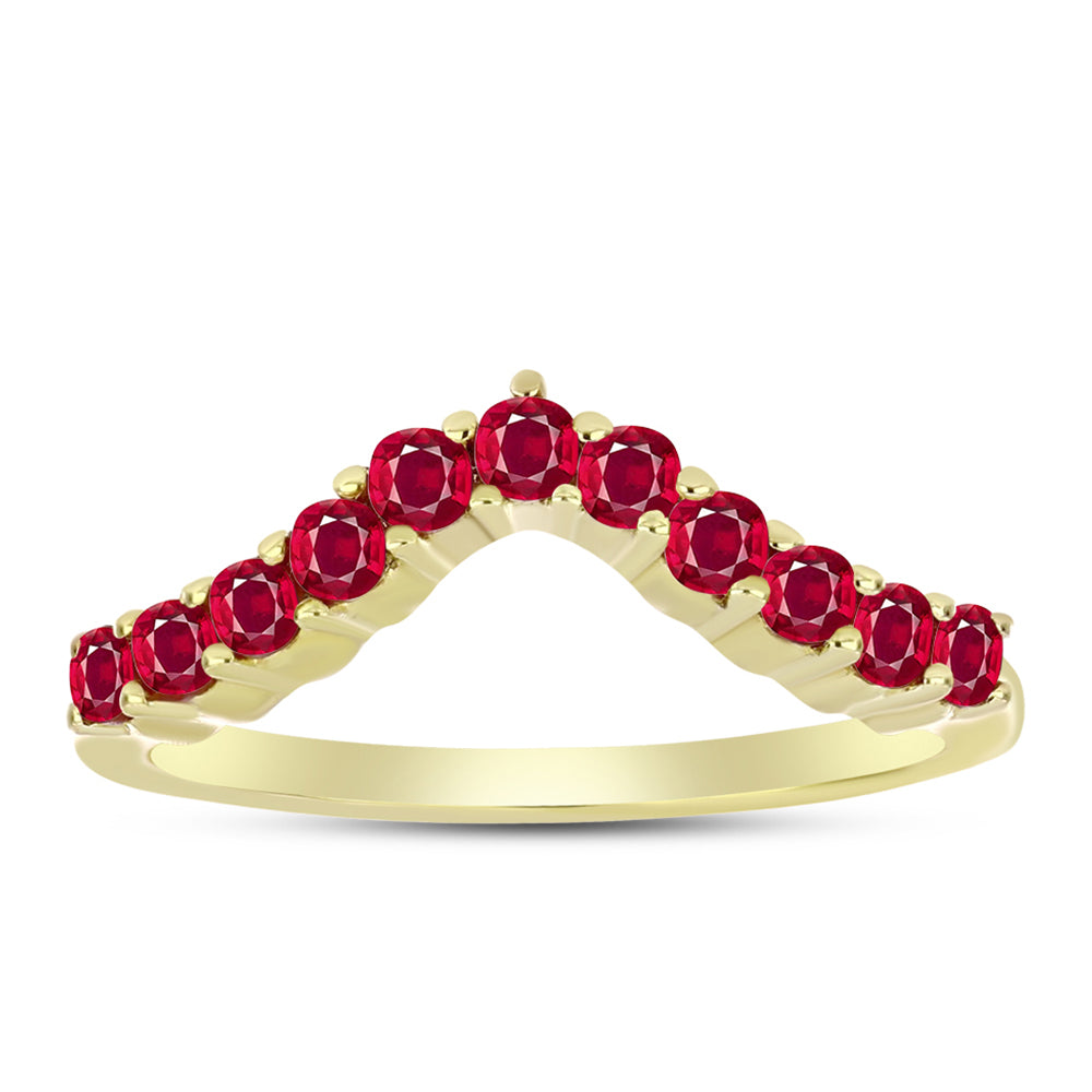Goldplattierter Silberring mit Rubin aus Madagaskar 3 