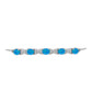 Silberarmband mit äthiopischem Paraiba-Blauopal und weißem Topas