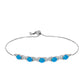 Silberarmband mit äthiopischem Paraiba-Blauopal und weißem Topas