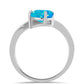 Silberring mit äthiopischem Paraiba-Blauopal und weißem Topas
