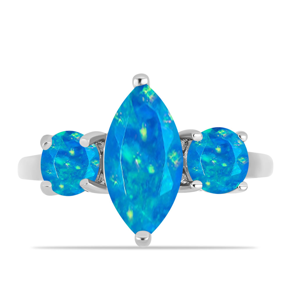 Silberring mit äthiopischem Paraiba-Blauopal