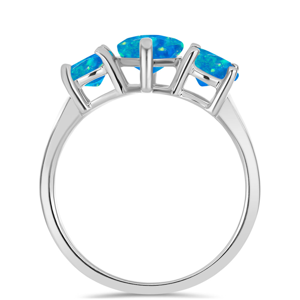 Silberring mit äthiopischem Paraiba-Blauopal