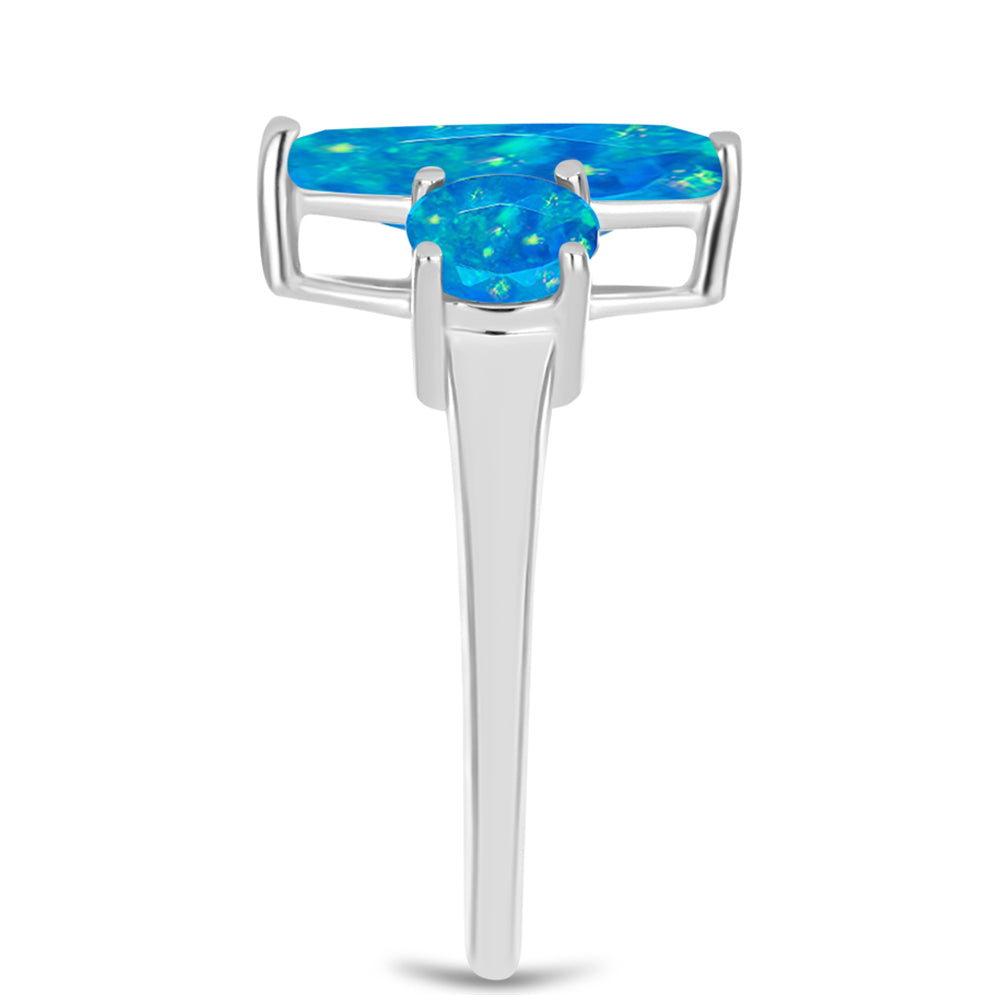 Silberring mit äthiopischem Paraiba-Blauopal 4 