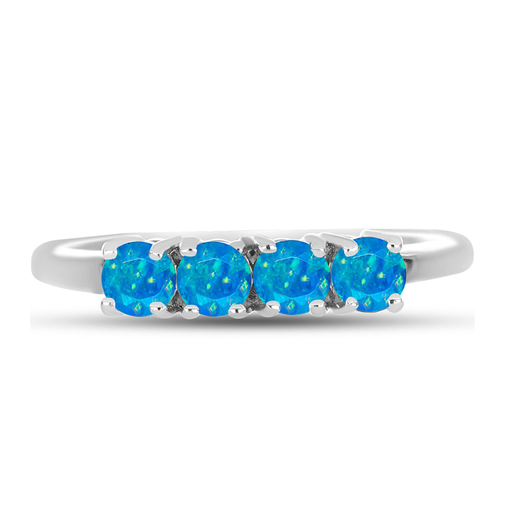 Silberring mit äthiopischem Paraiba-Blauopal 1 