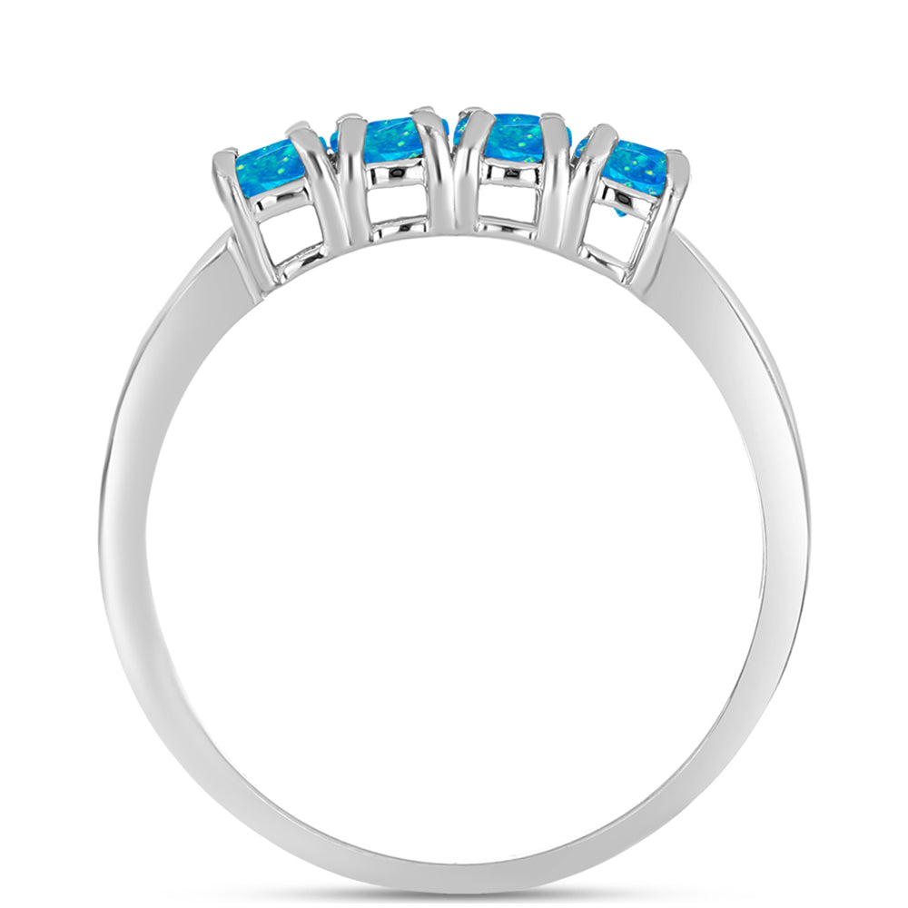 Silberring mit äthiopischem Paraiba-Blauopal