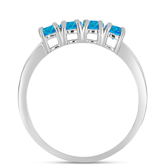 Silberring mit äthiopischem Paraiba-Blauopal