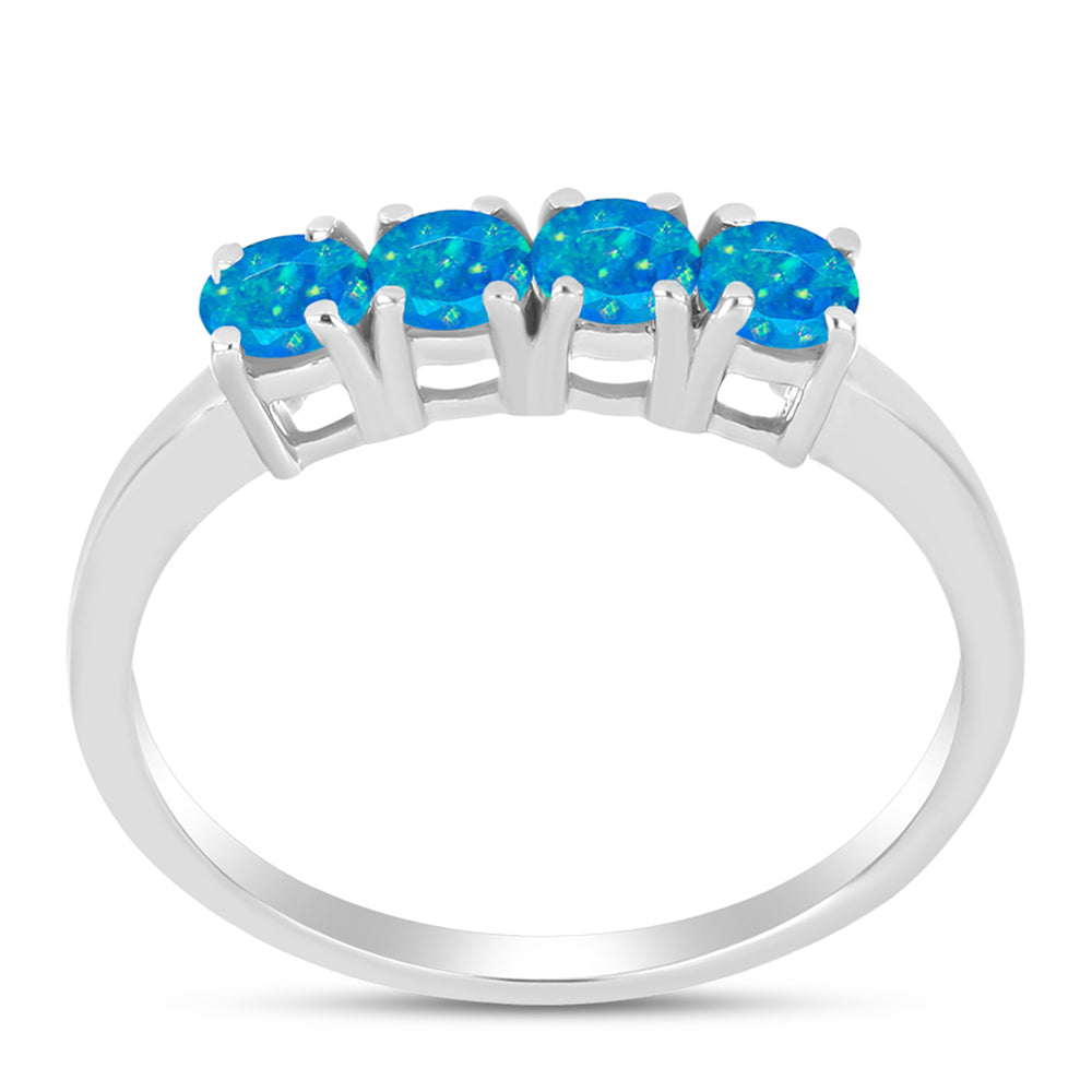 Silberring mit äthiopischem Paraiba-Blauopal 3 