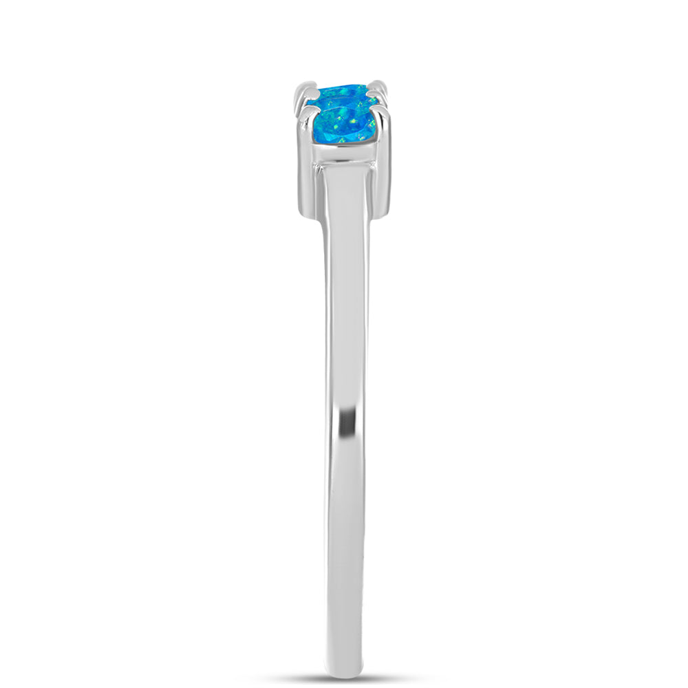 Silberring mit äthiopischem Paraiba-Blauopal