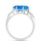 Silberring mit äthiopischem Paraiba-Blauopal und weißem Topas
