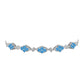 Silberarmband mit schweizerischem Blautopas und weißem Topas