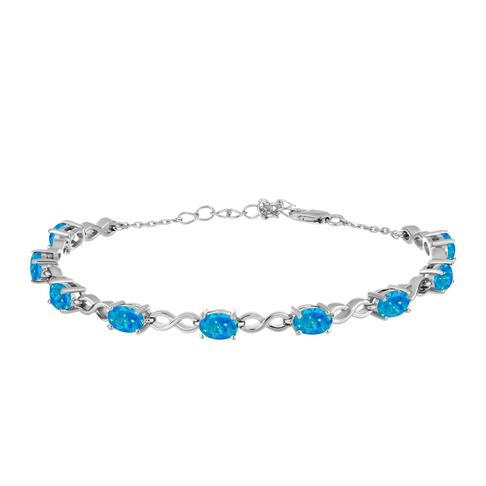 Silberarmband mit äthiopischem Paraiba-Blauopal