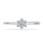 Silberring mit weißem Diamant