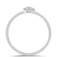 Silberring mit weißem Diamant