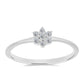 Silberring mit weißem Diamant