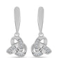 Silberohrringe mit weißem Diamant