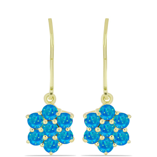 Silberohrringe mit äthiopischem Paraiba-Blauopal