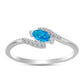 Silberring mit äthiopischem Paraiba-Blauopal und weißem Topas