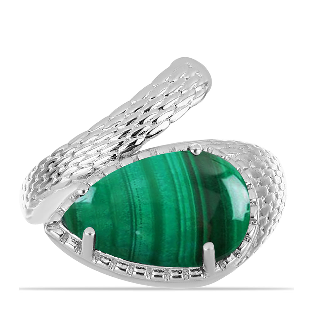 Silberring mit Malachit 1 