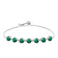 Silberarmband mit Malachit