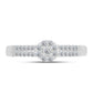 Silberring mit weißem Diamant