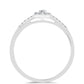 Silberring mit weißem Diamant