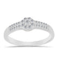 Silberring mit weißem Diamant