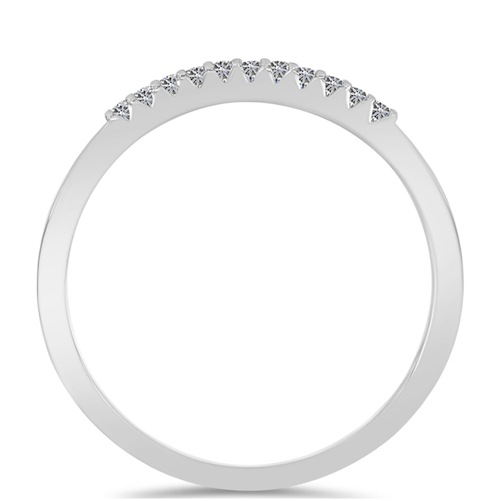 Silberring mit weißem Diamant 2 