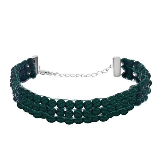 Silberarmband mit Malachit