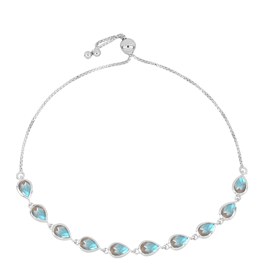Silberarmband mit Labradorit aus Gullgruvene 1 