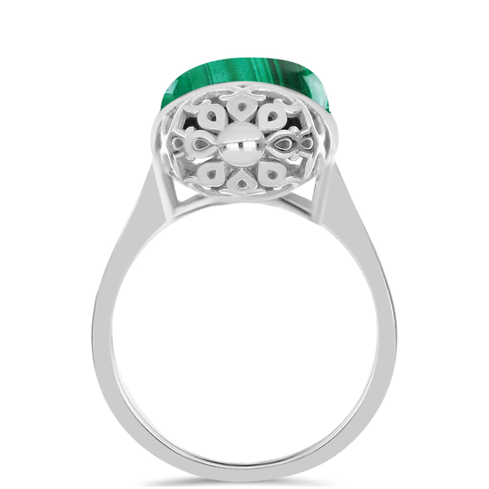 Silberring mit Malachit 2 