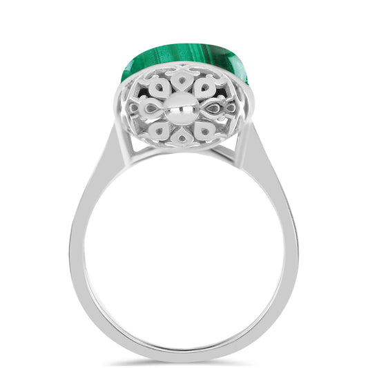 Silberring mit Malachit