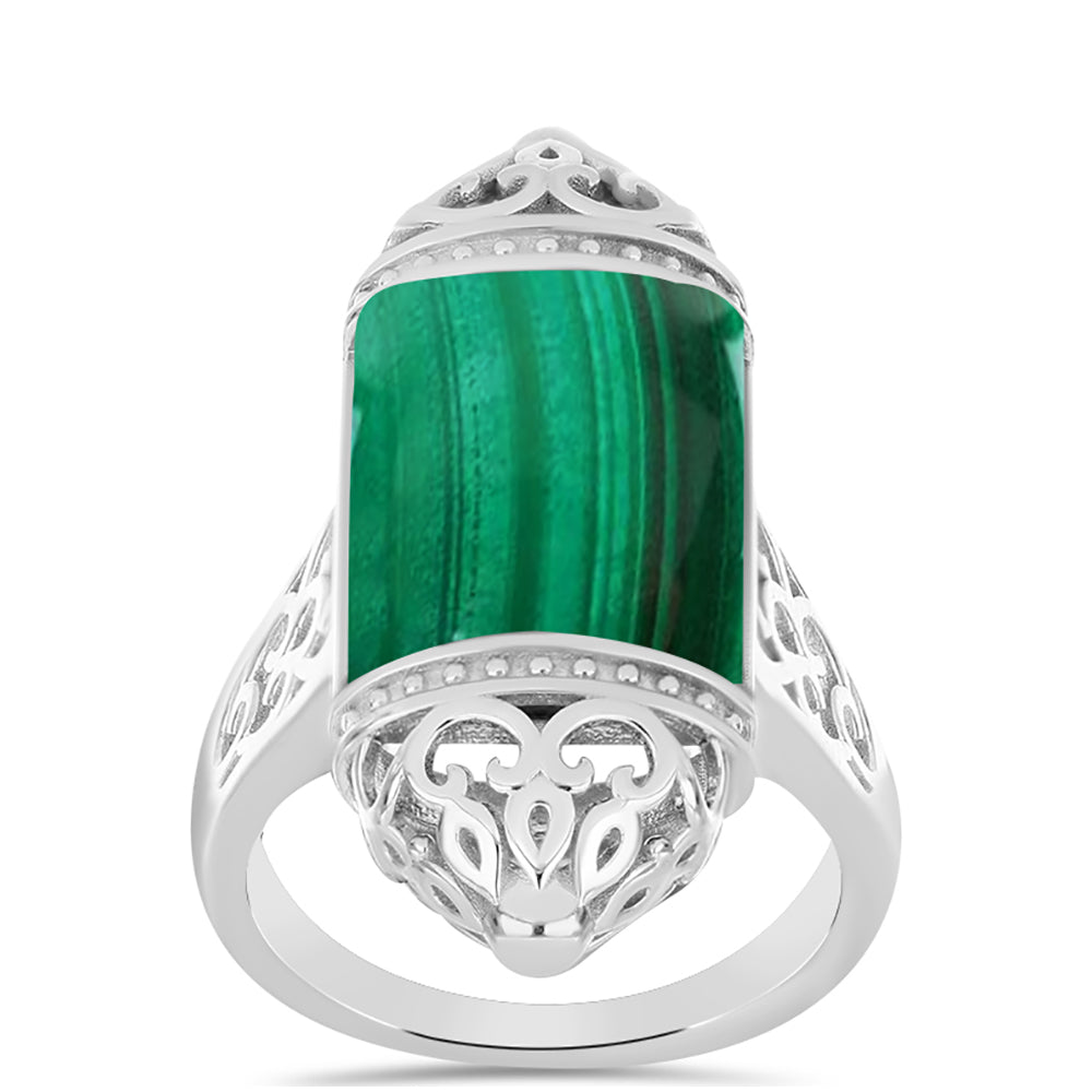 Silberring mit Malachit