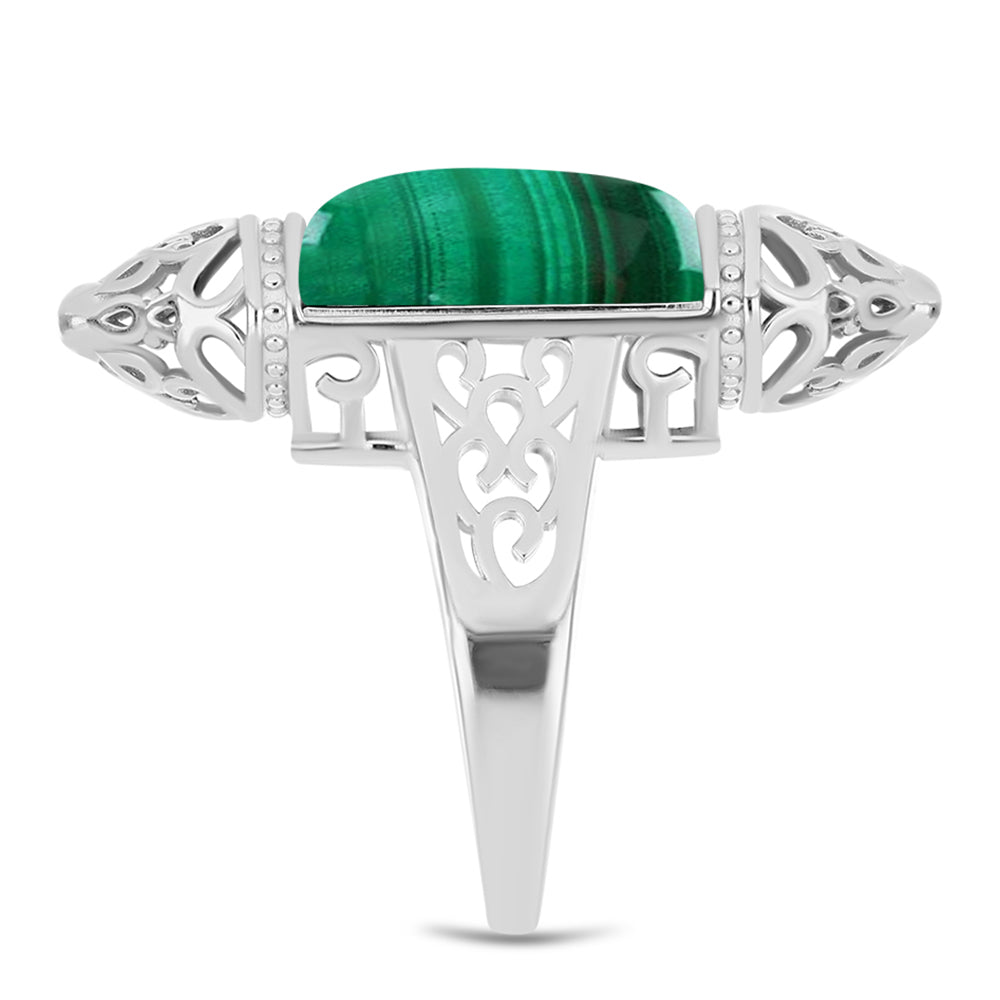 Silberring mit Malachit 4 