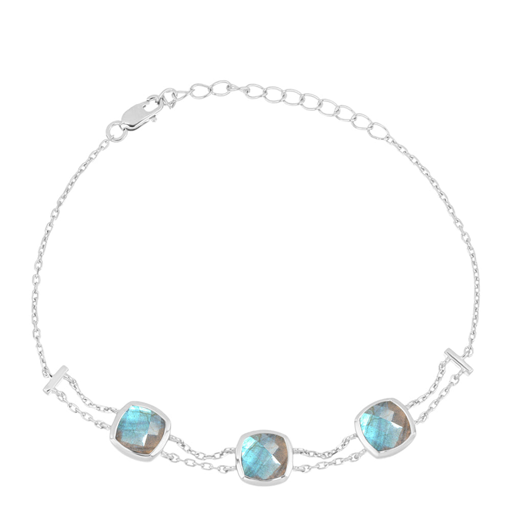 Silberarmband mit Labradorit aus Gullgruvene 1 