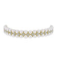 Goldplattiertes Silberarmband mit weißer Süßwasserperle und weißem Topas
