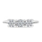 Silberring mit weißem Diamant