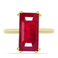 Goldplattierter Silberring mit Rubin aus Madagaskar
