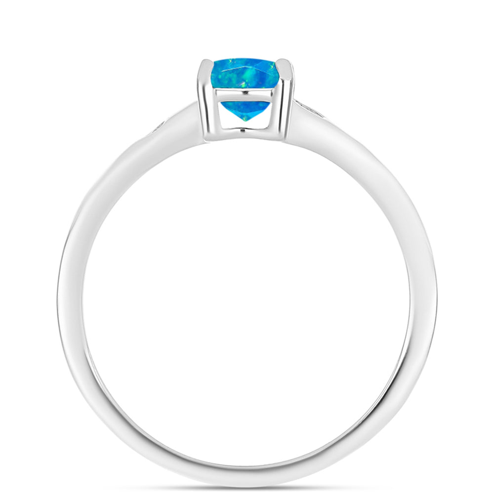 Silberring mit äthiopischem Paraiba-Blauopal 2 