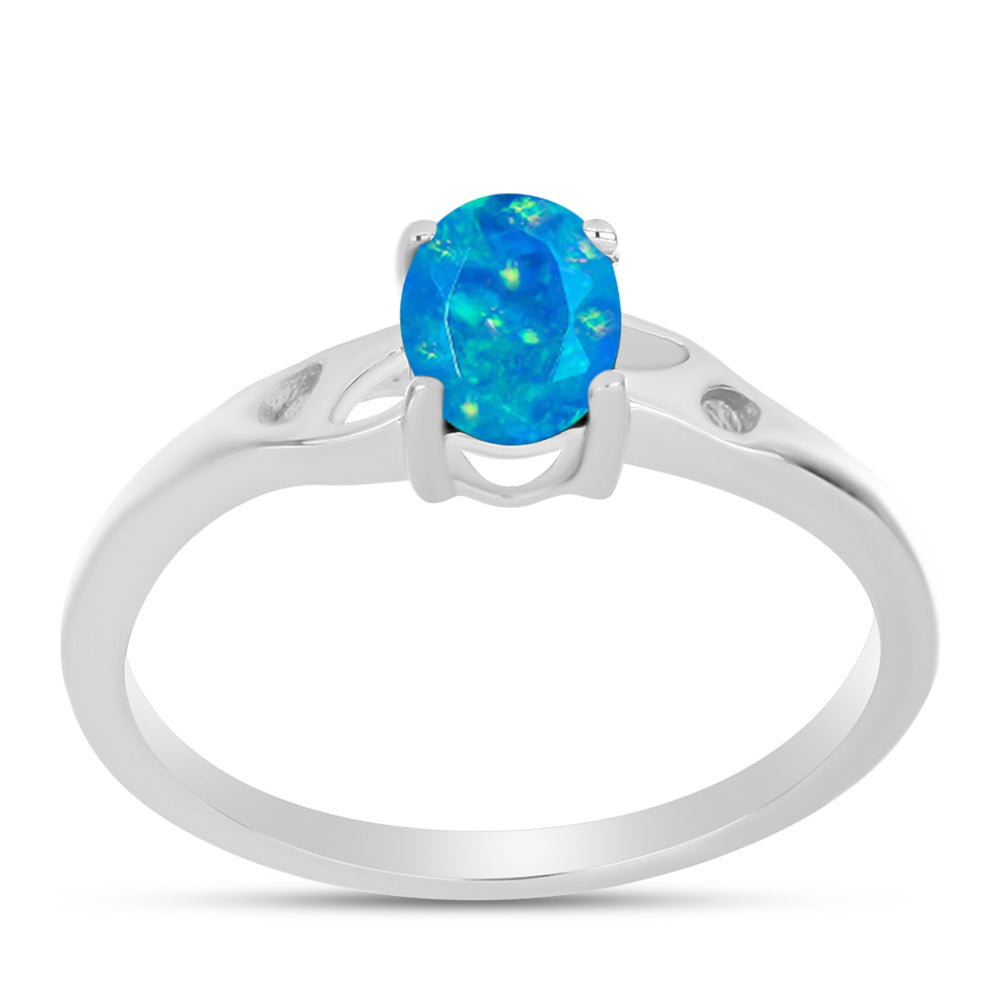 Silberring mit äthiopischem Paraiba-Blauopal 3 