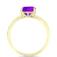 Goldplattierter Silberring mit lila Achat