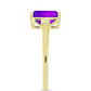 Goldplattierter Silberring mit lila Achat