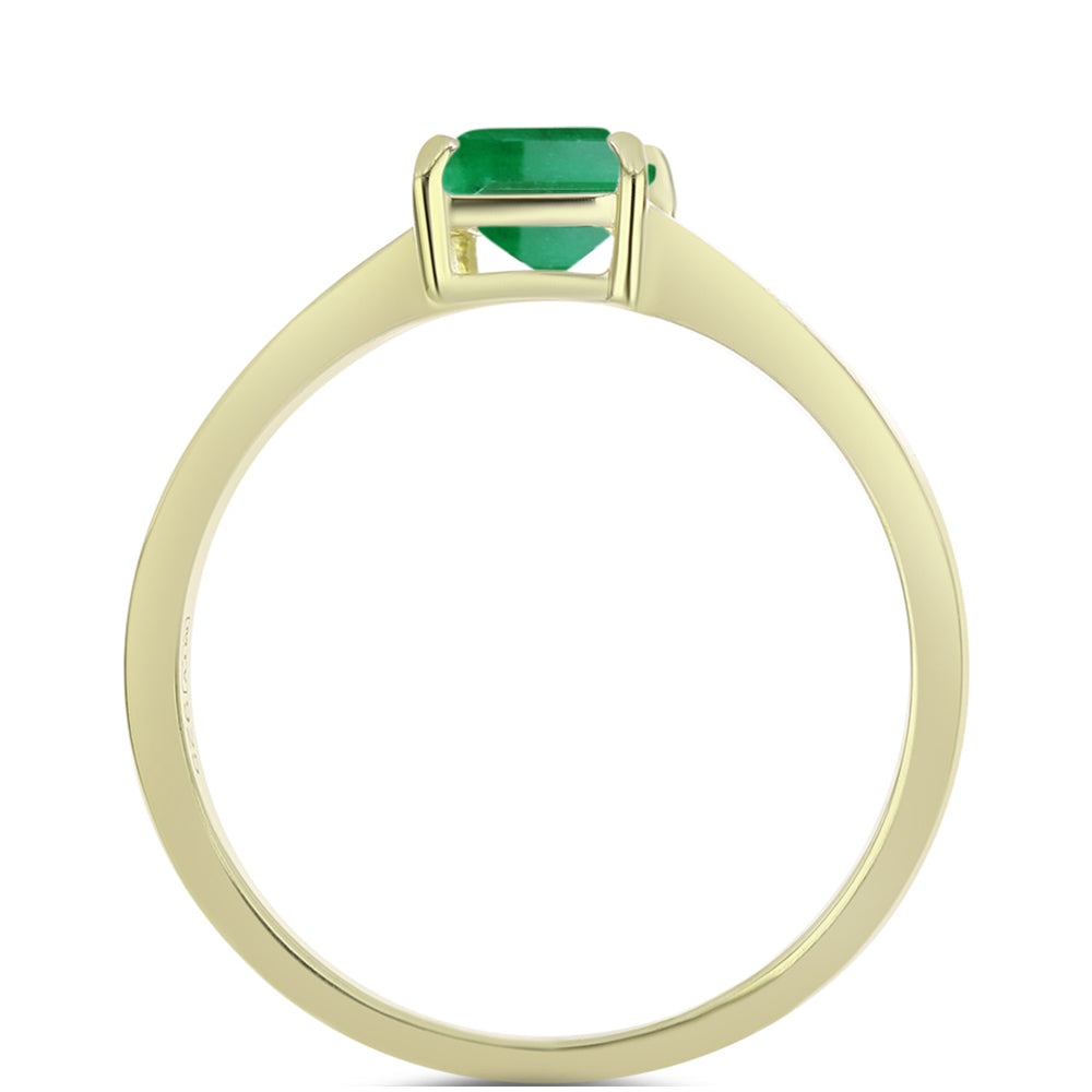 Goldplattierter Silberring mit brasilianischem Smaragd 2 