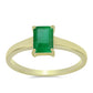 Goldplattierter Silberring mit brasilianischem Smaragd