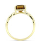 Goldplattierter Silberring mit Cognac-Quarz